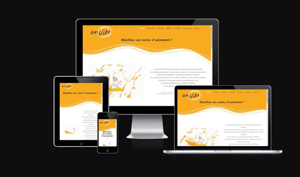 Envies, un site vitrine et responsive pour une association suisse