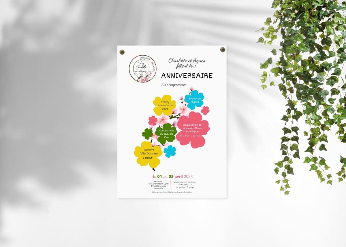 You are currently viewing Une affiche et un flyer pour célébrer un anniversaire