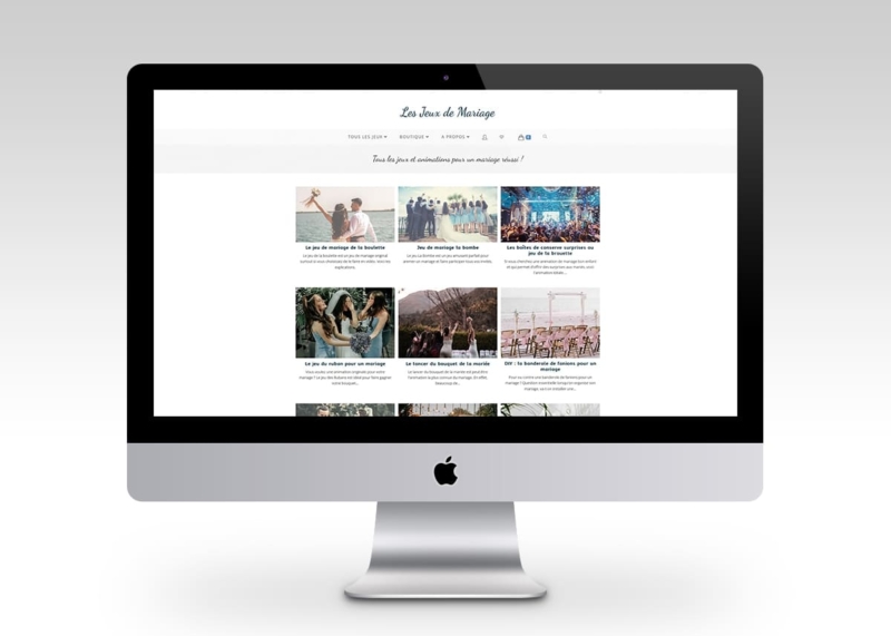 Un site ecommerce et un blog sur le mariage Lise Mazé a créé le site lesjeuxdemariage.fr