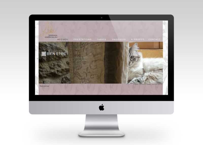 Un site internet pour une esthéticienne Lise Mazé a créé le site d'esthétique Malibel