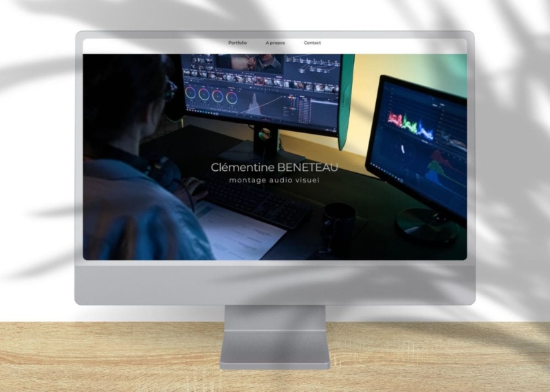 Un site portfolio pour un présenter le portfolio d'un monteur vidéo